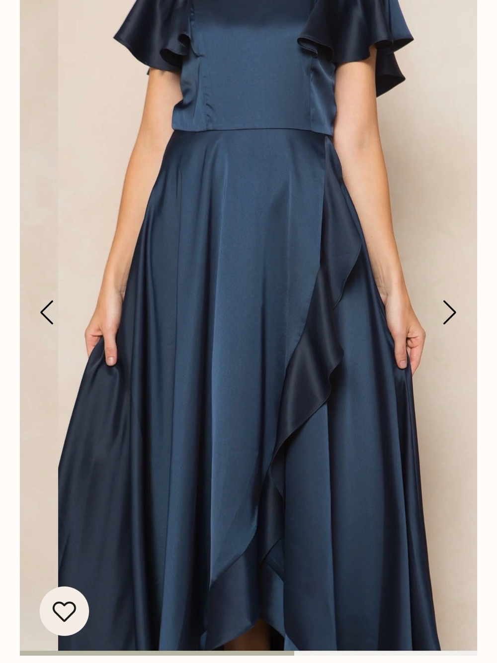 Ivy City Dress “Callie” Size Large in Navy / NEW WITH TAGS- Ruffle Sleeve Dress